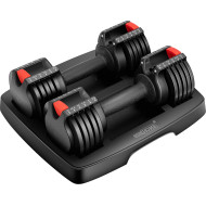 YBQ-15AB - Haltère Ajustable Jeu de 2 Pièces 2.5-15 lbs / PC - Noir & Orange