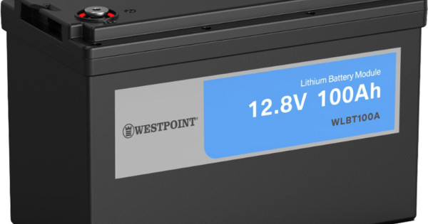 Batterie au Lithium 3000 Cycles 12,8 V/100 Amp. 1,28 kwh - par Westpoint