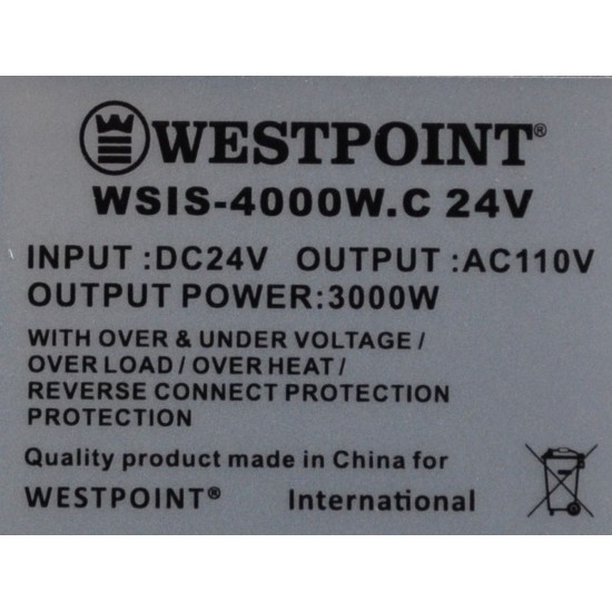 4000 Watts/ 24 Volts DC Modify Sine Wave Inverter With Charger FCT 110 by Westpoint	