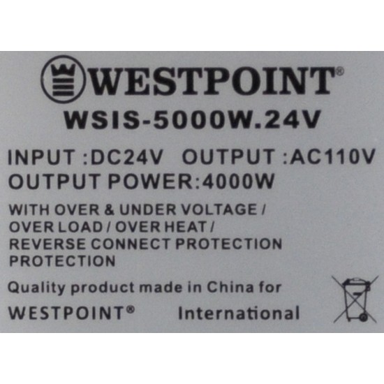 4000 Watts/ 24 Volts DC/ AC 110 Volts/ 60HZ Modify Sine Wave Inverter by Westpoint	