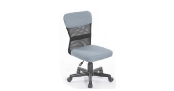 CL21-44 OFFICE CHAIR LIGHT GREY BLACK FABRIC AND BLACK