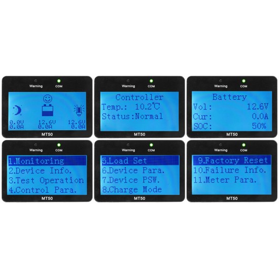 MT50 - LCD Display Remote Meter for Tracer AN TRIRON N Tracer-BN VS LS-B Series MPPT/PWM Solar Controller EPEVER