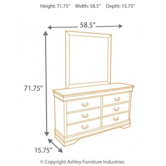 B376K Alisdair - King Size Bedroom Set (1 King Bed, 1 Dresser, 2 Nighstands, 1 Miror) by Ashley Furniture