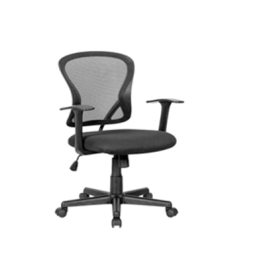 HX-5048M BLACK MID ARMREST CHAIR MESH FABRIC