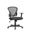HX-5048M BLACK MID ARMREST CHAIR MESH FABRIC