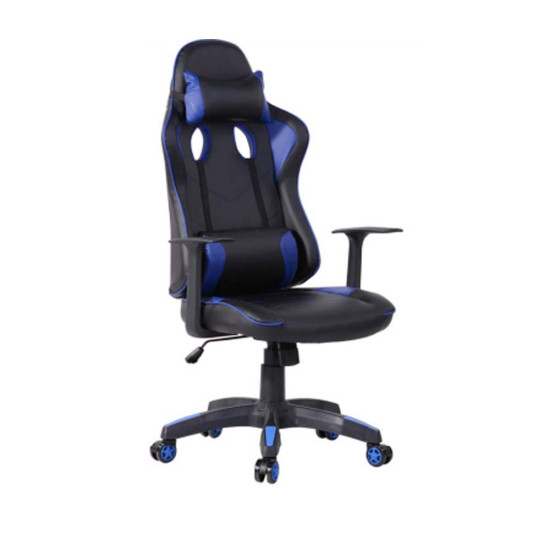 OPULENT RACING HIGH BACK BLACK + BLUE OFFICE
