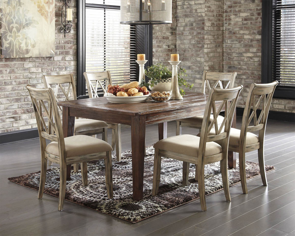 D540 – Mestler Dining Room Set Pieces (1 Rectangular Table –